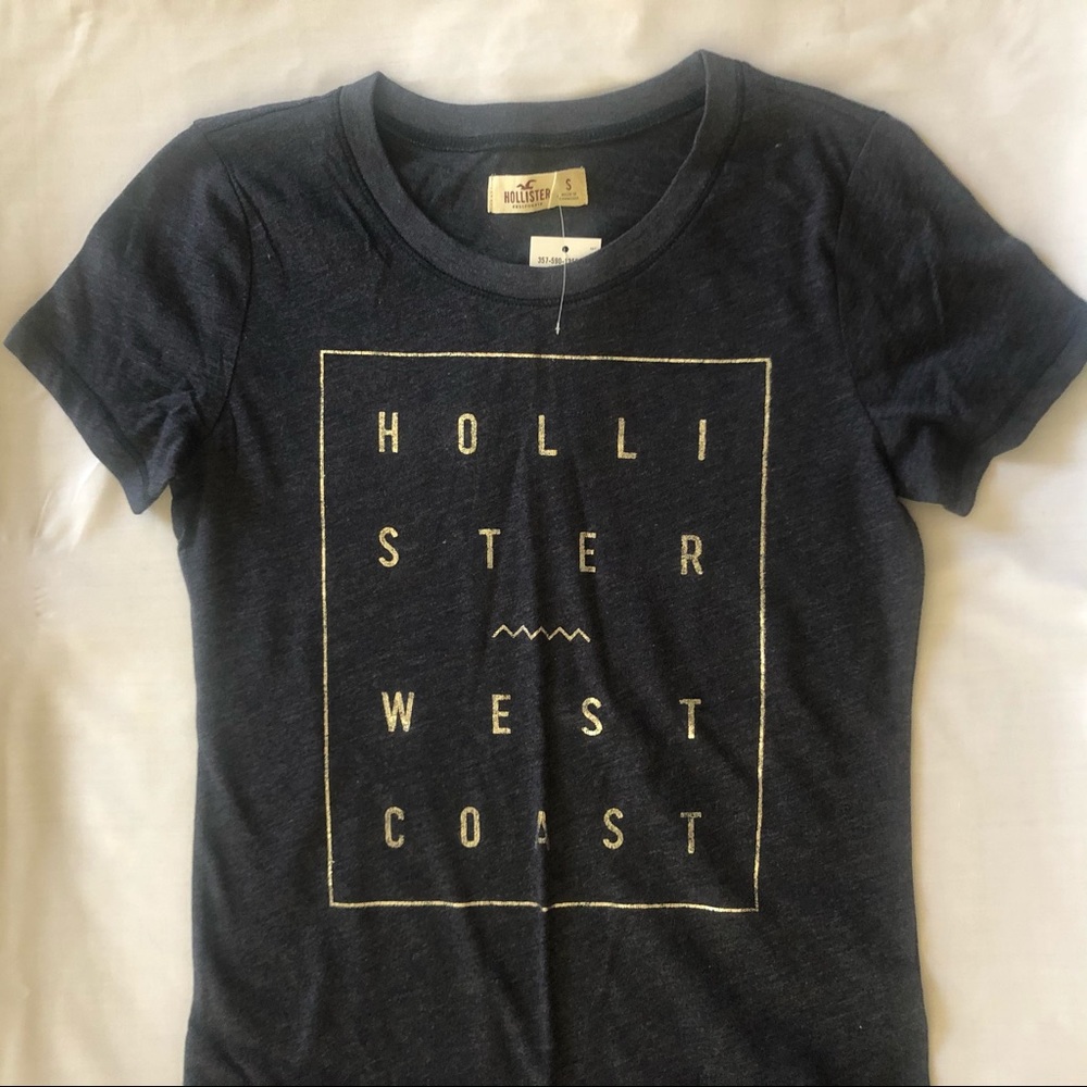 Hollister Heather Blue Soft Cotton Metallic Print
